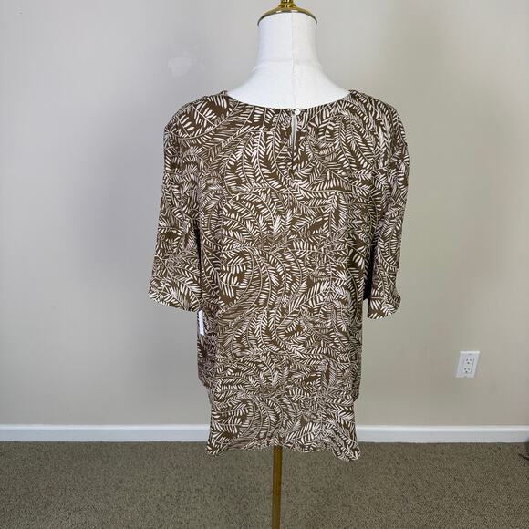 Liz Claiborne V Neck Short Sleeve Lightweight Top US Women's XXL Plus - Picture 2 of 7